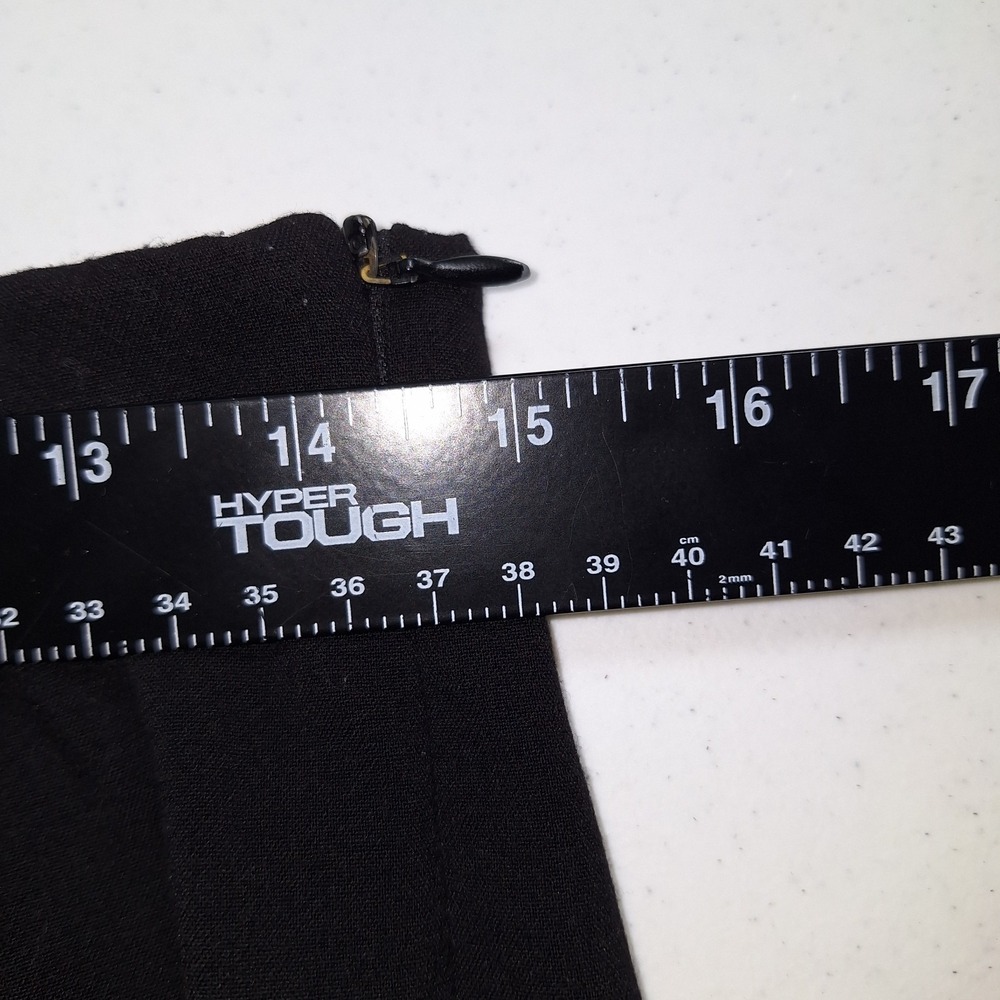 Vintage Black Dress Pants Worthington Stretch Women's Size 10 Side Zip Straight - Picture 14 of 16